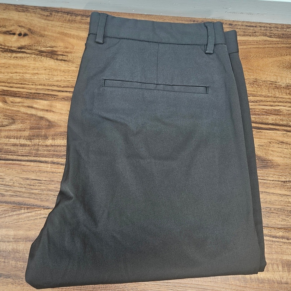 Theory Mens Flat Front Trousers Charcoal Gray Dress Pants Size 32